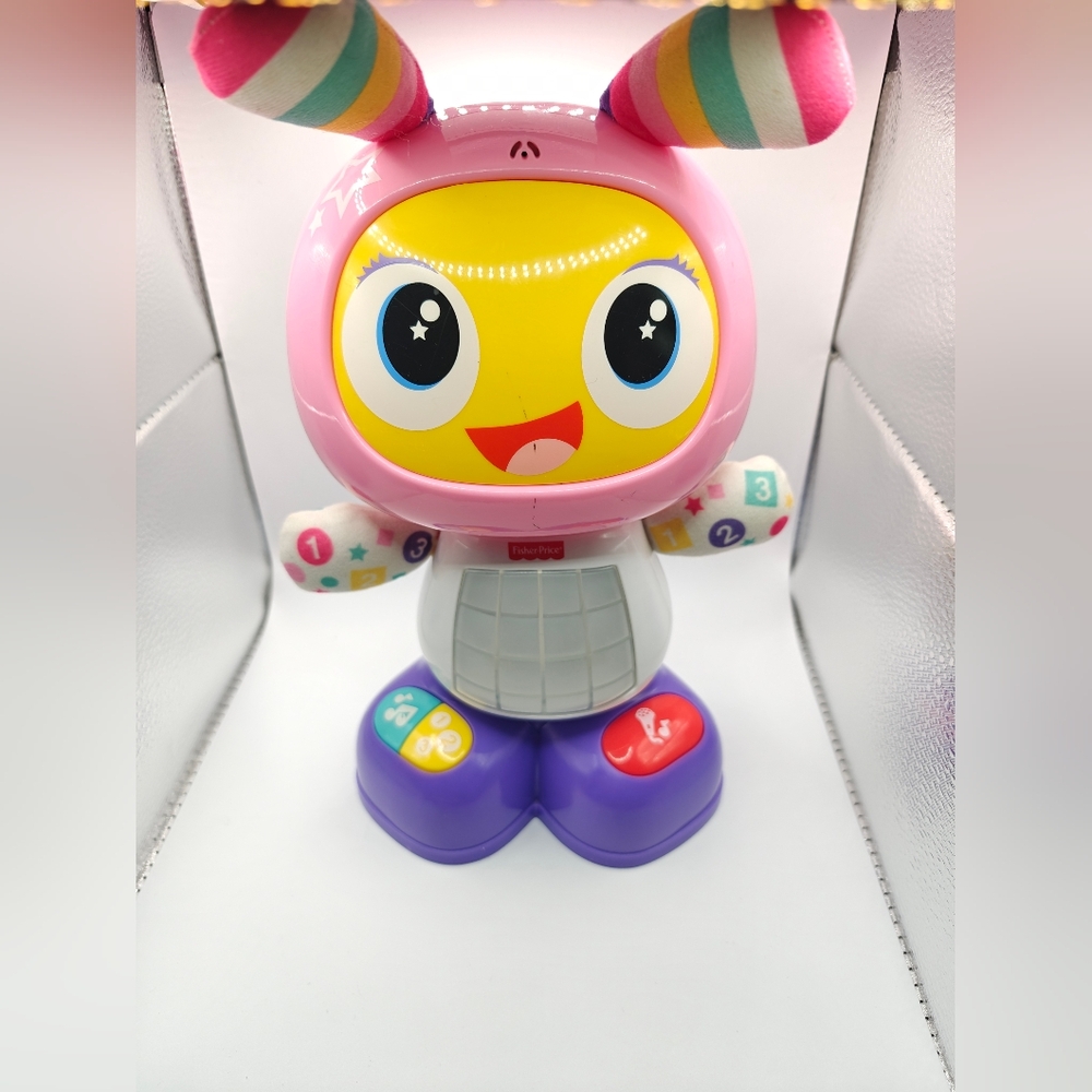 Fisher Price Bright Beats Beatbo Dance And Move Pink Robot Testing Working